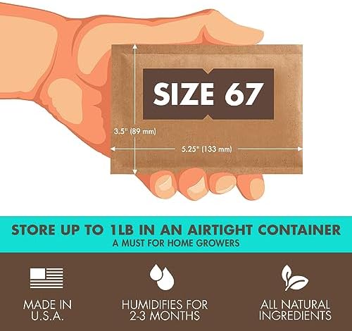 Boveda Paquete de Control de Humedad 62% para Almacenar 1 lb – Absorbedor de Humedad para Contenedores – Paquete Hidratante Envuelto Individualmente - imagen 3