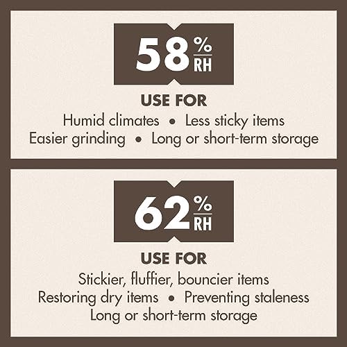 Boveda Paquete de Control de Humedad 62% para Almacenar 1 lb – Absorbedor de Humedad para Contenedores – Paquete Hidratante Envuelto Individualmente - imagen 6