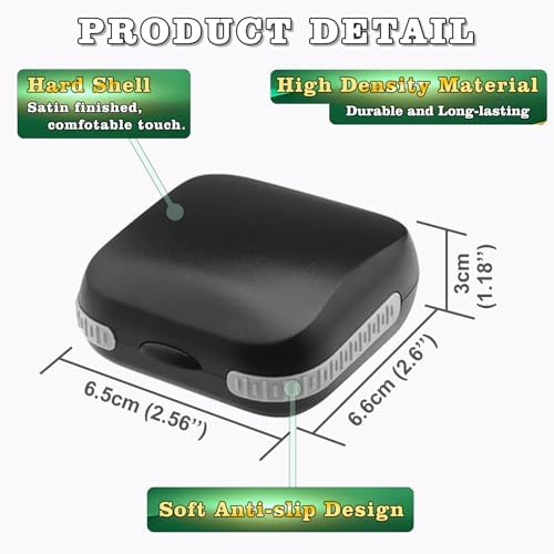 Funda de Viaje para Audífonos Yoheally, Estuche Duro Compacto a Prueba de Agua 2.16*2.04*0.39, Interior Acolchado para 2 Audífonos (Negro) - imagen 2