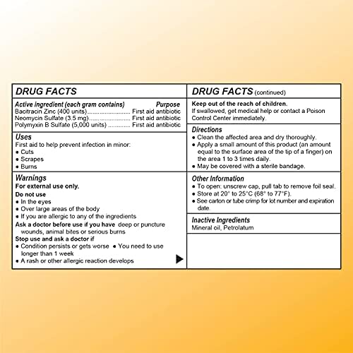Ungüento Antibiótico Triple Quality Choice, ros Auxilios con Bacitracina Zinc, Neomicina y Polimixina B, para Cortes, Raspones y Quemaduras Menores. - imagen 2