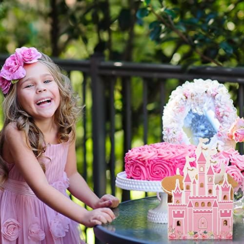 Cajas de regalo de fiesta de castillo de princesa Outus, 24 piezas, bolsas de dulces rosas para bodas, cumpleaños y baby shower, 6.4 x 2.4 x 4.1 - imagen 6