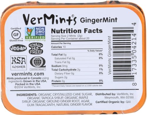 Vermints Mentas Naturales de Jengibre - 1.41 oz - imagen 2