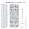 Kit de Reparación de Gafas, 120 Piezas de Tornillos de Acero Inoxidable y Destornillador 4 en 1, Pinzas, Herramienta Portátil para Gafas y Emergencias - imagen 1