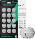 Batería de botón de litio Enegitech CR2477 3V para relojes de pared, higrómetros, balanzas electrónicas y medidores inteligentes (Paquete de 15) - imagen 1