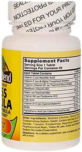 Vitaminas Nature's Blend Fórmula para el Estrés 60 Tabletas, 079854201000 - imagen 5