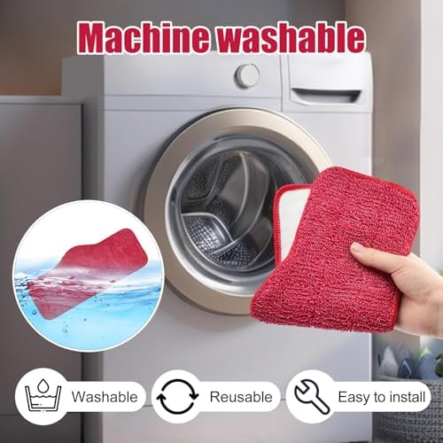 Paños de Microfibra Yuunaie para Mopas de Vapor Schenley, Paquete de 6, Reemplazo Lavable y Reutilizable Compatible con Limpiador de Vapor Schenley 7 - imagen 7