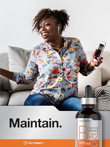 Gotas Vegetales de Vitamina B12 Horbaach 5000 mcg Sublinguales | 4 Fl Oz | Methylcobalamin y Cyanocobalamin | Sabor a Baya | Sin OGM y Sin Gluten - imagen 7