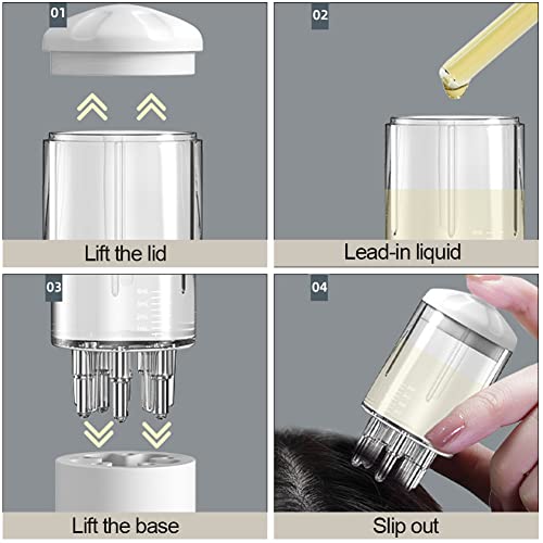 Peine Aplicador para Cuero Cabelludo, Botella para Aceite, Aplicadores de Aceite para el Cabello, Masajeador Mini para Crecimiento Capilar - imagen 8