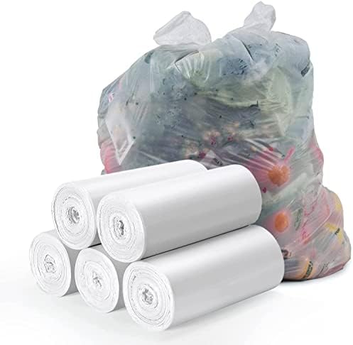 Bolsas de Basura Pequeñas de 1.2 Galones, Biodegradables, Compostables y Resistentes para Baño, 120 Piezas, 5 Litros, Color Blanco - imagen 2