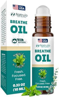 Roll-On de Aceite Esencial Breathe – Aceite Natural de Menta y Eucalipto para la Piel – Aromaterapia Refrescante para Respiración Clara, Enfoque y - imagen 1