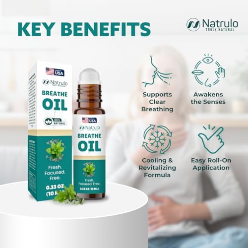 Roll-On de Aceite Esencial Breathe – Aceite Natural de Menta y Eucalipto para la Piel – Aromaterapia Refrescante para Respiración Clara, Enfoque y - imagen 3