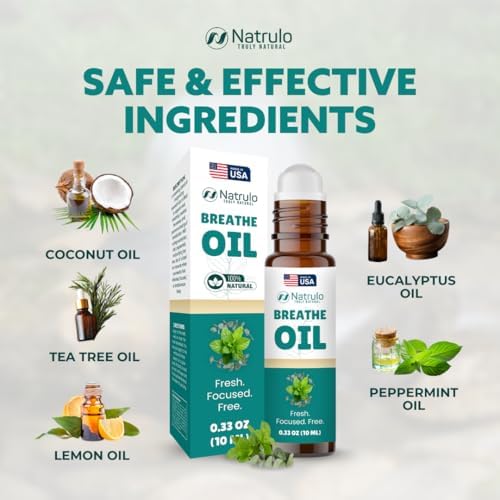 Roll-On de Aceite Esencial Breathe – Aceite Natural de Menta y Eucalipto para la Piel – Aromaterapia Refrescante para Respiración Clara, Enfoque y - imagen 5