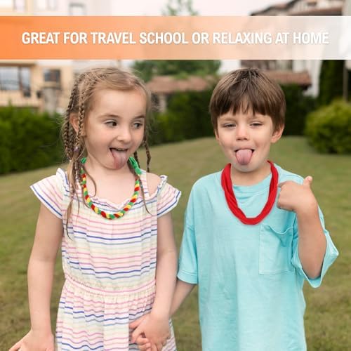 Collares de Tela Masticables en Paquete de 6, Collares de Toalla para Niños y Niñas con Autismo, ADHD, Adolescentes y Adultos - imagen 3