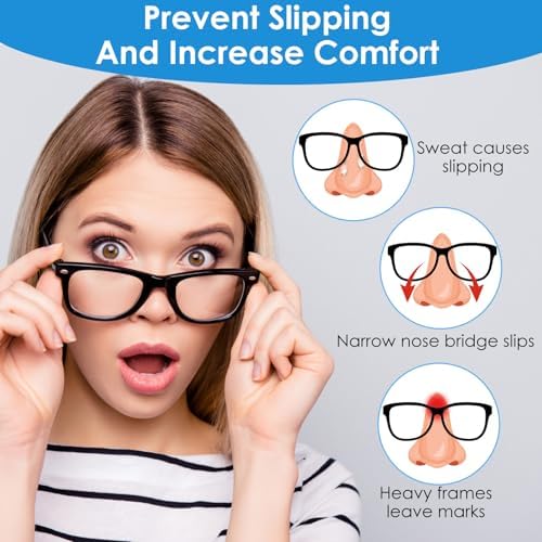 Mabor 20 Pares de Almohadillas Antideslizantes para Gafas – Silicona D, Adhesivas y Ultra Delgadas para Ópticas y Gafas de Sol, Negras y Transparentes - imagen 3