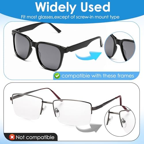 Mabor 20 Pares de Almohadillas Antideslizantes para Gafas – Silicona D, Adhesivas y Ultra Delgadas para Ópticas y Gafas de Sol, Negras y Transparentes - imagen 5