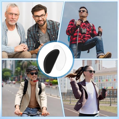 Mabor 20 Pares de Almohadillas Antideslizantes para Gafas – Silicona D, Adhesivas y Ultra Delgadas para Ópticas y Gafas de Sol, Negras y Transparentes - imagen 7