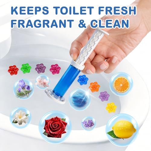 HHXI 8 Paquetes de Gel para Inodoro, Limpiador de Taza de Baño, 8 Fragancias en Forma de Flor, Ambientador Duradero para Baño, Esenciales de Baño - imagen 2