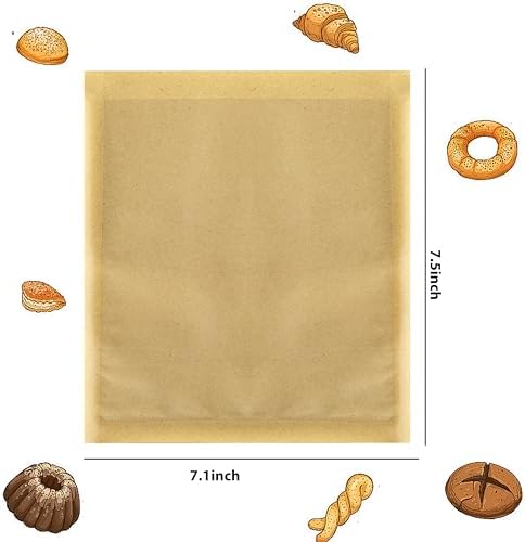 Bolsas de Empaque para Galletas JINLIFA 100 Piezas 5.7x6.5 Pulgadas con Ventana, Resistentes al Calor y Grasa, Ideal para Brownies, Donas y Postres - imagen 2