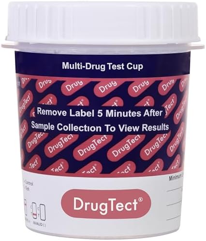 DrugTect Copa de Prueba de Drogas Múltiples | 1 Paquete | Prueba de Orina de 12 Paneles CLIA Aprobada para Marihuana, Fentanilo y Más - imagen 5