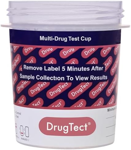 DrugTect Copa de Prueba de Drogas Múltiples | 1 Paquete | Prueba de Orina de 12 Paneles CLIA Aprobada para Marihuana, Fentanilo y Más - imagen 8