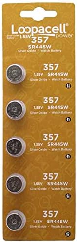 Baterías de Óxido de Plata LOOPACELL 357/303 (Paquete de 5) - Batería de Moneda 1.55V Duradera para Calculadoras, Juguetes, Relojes y Más - imagen 1