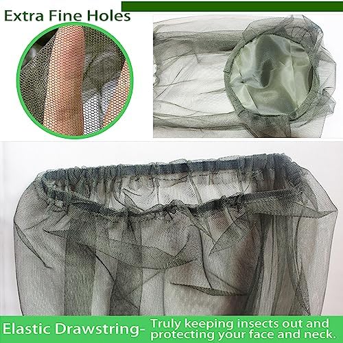 Red de Cabeza para Mosquitos con Malla de Agujeros Finos, Cubierta Protectora para Insectos, Ideal para Camping, Senderismo y Pesca, Compatible con - imagen 2