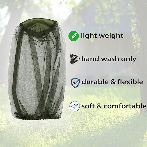 Red de Cabeza para Mosquitos con Malla de Agujeros Finos, Cubierta Protectora para Insectos, Ideal para Camping, Senderismo y Pesca, Compatible con - imagen 4