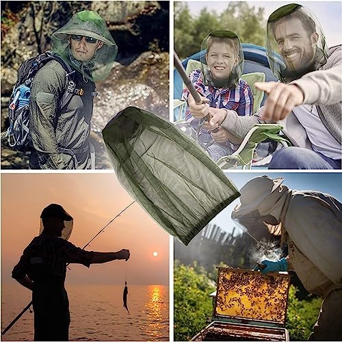 Red de Cabeza para Mosquitos con Malla de Agujeros Finos, Cubierta Protectora para Insectos, Ideal para Camping, Senderismo y Pesca, Compatible con - imagen 5