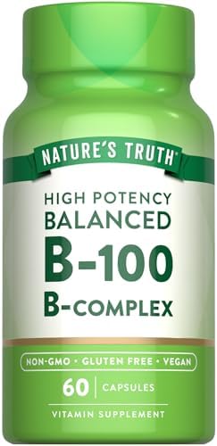 Complejo de Vitaminas B de Nature's Truth para Hombres y Mujeres | 60 Cápsulas | Alta Potencia B-100 | Suplemento Vegano, No GMO y Sin Gluten - imagen 1