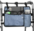 Bolsa de Almacenamiento Azul Oscuro para Andadores con Portavasos - Cesta Plegable Impermeable de Gran Capacidad, Accesorios para Andadores y - imagen 1