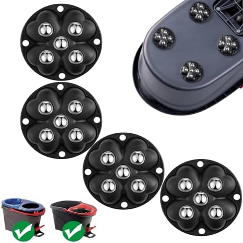 Ruedas Giratorias 360° para Cubeta Ocedar - 4 Piezas, Rodillos Autoadhesivos para Cubetas de Trapeador, Electrodomésticos y Botes de Basura, Color - imagen 1