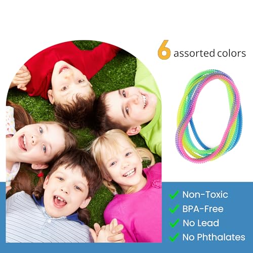 Collares Sensory Fidget para Niños y Niñas, Paquete de 6 Collares de Resorte para Niños con Autismo ADHD SPD, Juguetes para Reducir la Inquietud - imagen 5