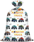 Bolsas de Regalo Plásticas Jumbo para Cumpleaños de Monster Truck Extra Grande 36x56 Pulgadas, Multicolor, Temática de Camiones para Niños y Bebés - imagen 1