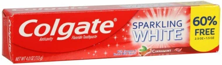 Pasta de Dientes Colgate Sparkling White Cinnamint 4.0 Onzas (Paquete de 2) - imagen 2