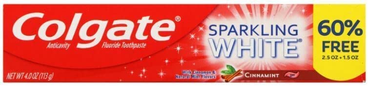 Pasta de Dientes Colgate Sparkling White Cinnamint 4.0 Onzas (Paquete de 2) - imagen 3
