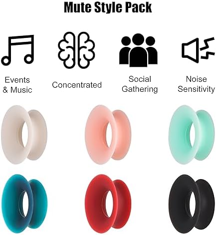 Paquete de 12 Tapones para Oídos Mute Style, Accesorios para Reducción de Ruido de 5 dB, Ideal para Oficina, Biblioteca y Viajes - imagen 4