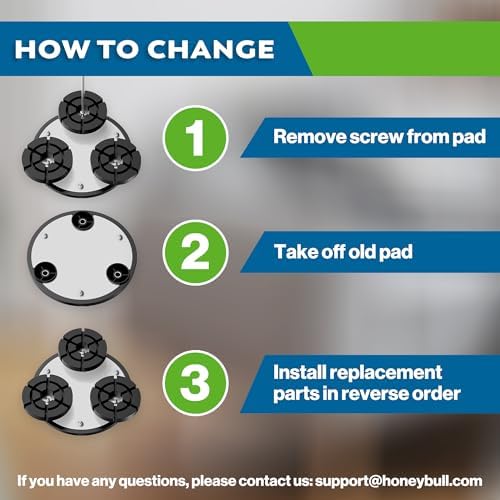 Puntas de Reemplazo para Bastón HONEYBULL - Paquete de 3 Puntas de Goma Duraderas, Fáciles de Instalar, Compatibles con Base Pivotante HoneyBull, - imagen 3
