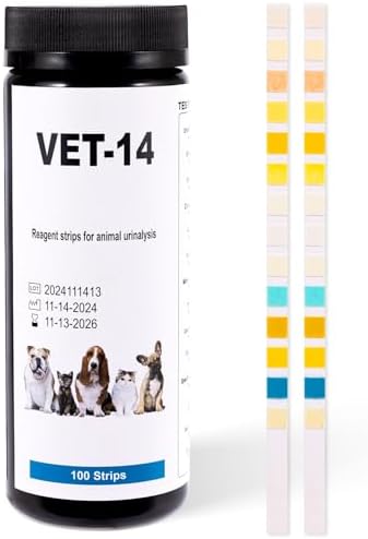 Tiras de Prueba Antmoilios para UTI y Sangre en Perros y Gatos, 100 piezas - Análisis de Orina Completo para Infecciones del Tracto Urinario - imagen 1