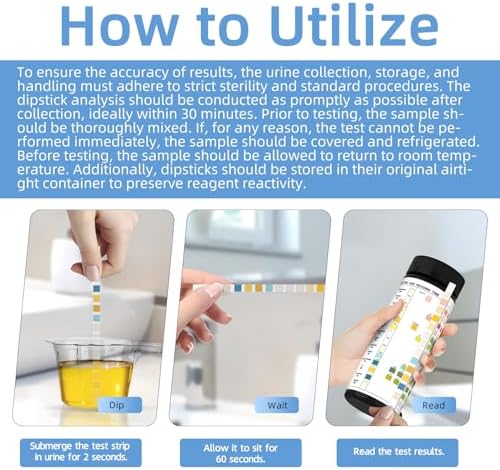 Tiras de Prueba Antmoilios para UTI y Sangre en Perros y Gatos, 100 piezas - Análisis de Orina Completo para Infecciones del Tracto Urinario - imagen 6