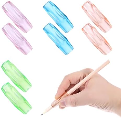 Agarraderas de Lápiz de Silicón, 8 Piezas, Ayuda para Escritura, Alivio de Fatiga en los Dedos, Suave y Flexible, Herramienta Correctiva para Adultos - imagen 1