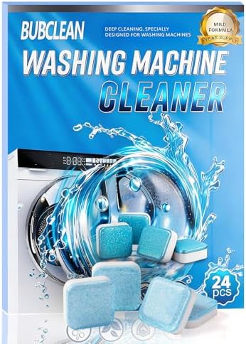 Limpiador Desincrustante BUBCLEAN 24 Piezas para Lavadoras, Tabletas de Limpieza Profunda para Carga Frontal, Carga Superior y HE, Seguro para - imagen 1