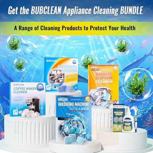 Limpiador Desincrustante BUBCLEAN 24 Piezas para Lavadoras, Tabletas de Limpieza Profunda para Carga Frontal, Carga Superior y HE, Seguro para - imagen 6