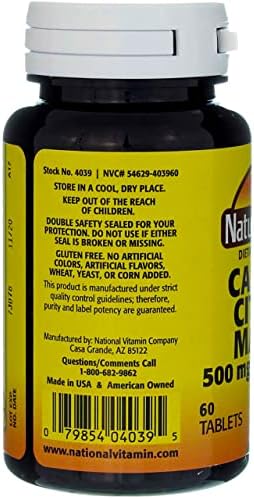 Calcio Citrato Malato 500 mg Nature's Blend, Sin Sabor, 60 Tabletas - imagen 2