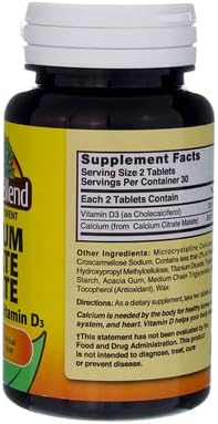 Calcio Citrato Malato 500 mg Nature's Blend, Sin Sabor, 60 Tabletas - imagen 8