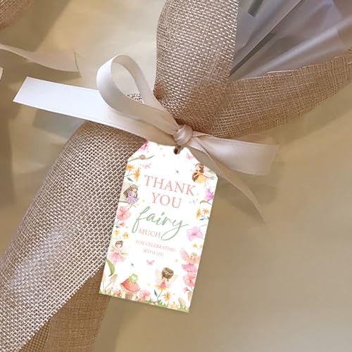 Jollyboom Favoritos de Fiesta de Hadas, 50 Etiquetas de Agradecimiento para r Cumpleaños, Regalos para Niña, Baby Shower, Boda o Despedida de Soltera - imagen 2