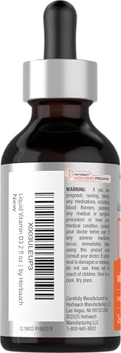 Gotas Líquidas de Vitamina D3 K2 Horbäach | con MK7 | 2 Fl Oz | Suplemento Vegetariano, Sin OGM, Libre de Gluten - imagen 3