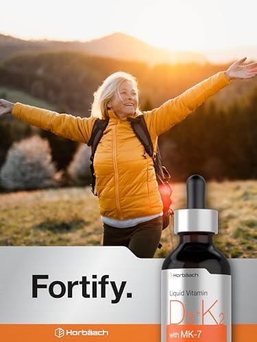 Gotas Líquidas de Vitamina D3 K2 Horbäach | con MK7 | 2 Fl Oz | Suplemento Vegetariano, Sin OGM, Libre de Gluten - imagen 6