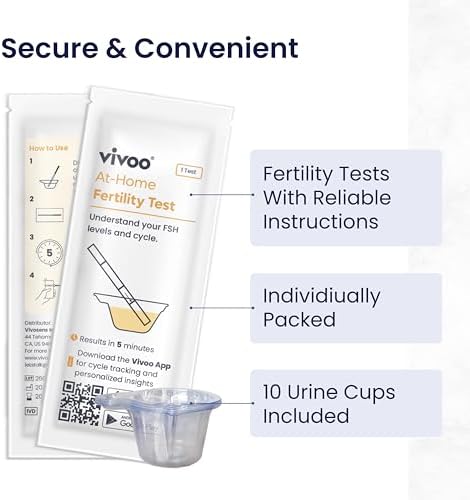 Prueba de Fertilidad Vivoo – Test de FSH en Casa para Monitorear Reserva Ovárica, Escanea y Rastrear con la App Gratis de Vivoo, 10 Pruebas de FSH - imagen 4