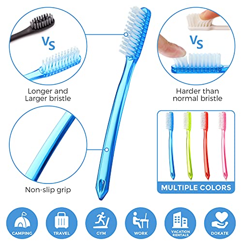 Cepillos de Dientes Zopeal 12 Piezas Extra Duros y Firmes para Adultos, Cabeza Larga, Manual, Ideal para Blanqueo y Limpieza - imagen 2