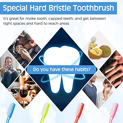 Cepillos de Dientes Zopeal 12 Piezas Extra Duros y Firmes para Adultos, Cabeza Larga, Manual, Ideal para Blanqueo y Limpieza - imagen 5